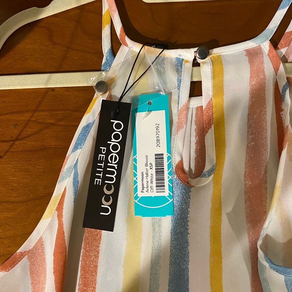 She’ll top multi colored vertical stripe - Picture 3 of 3